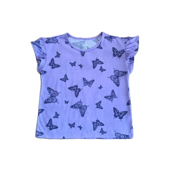 Wonder Nation “Lavender Butterfly Top” with black leggings Girls Size (XL 14-16) - Picture 3 of 5